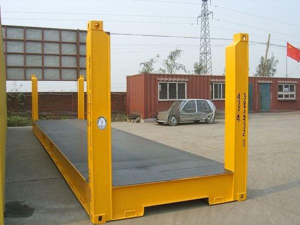 Transportation Equipment 40ft Flat Rack Container with Steel Fixed Corner Post Max Payload 47370KGS ISO Certified