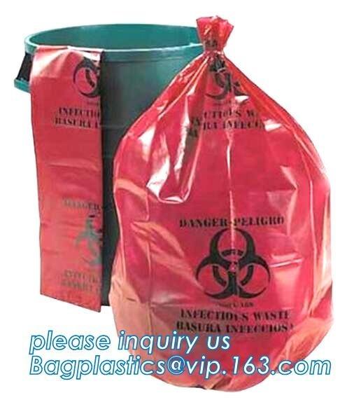 Buy cheap autoclavable Biohazard Collection Bags, 40 Gallon Biohazard Garbage Bag, ldpe biohazard plastic bags, bagplastics, pac from wholesalers