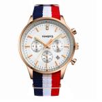 Fashionable Custom Stainless Steel Watches With Interchangeable Nylon Strap