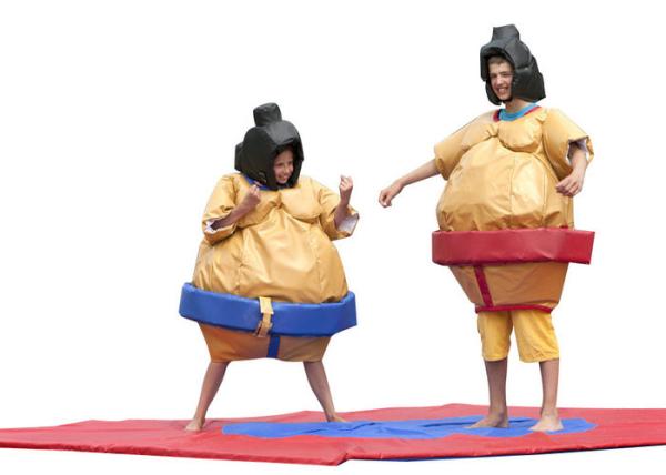 Kids Inflatable Sumo Wrestling Suits Costume , Adult Sport Games Blow Up Sumo