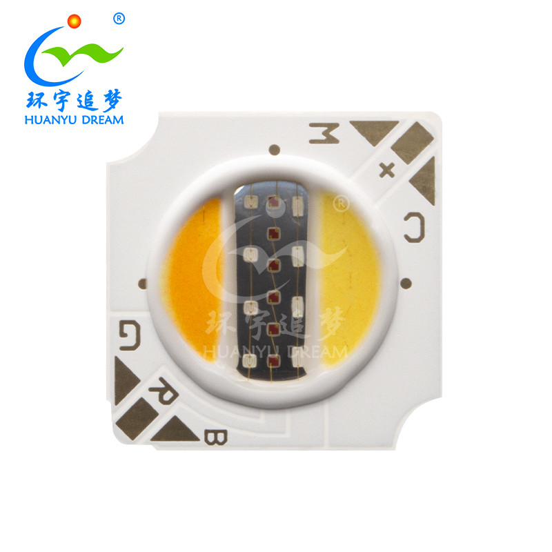 13*13mm RGBCW Tunable COB LED Chip 10W 12V 2700K / 6000K