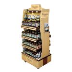 Custom Vitamin Products Display Stand Floorstanding Wooden Display Shelf for