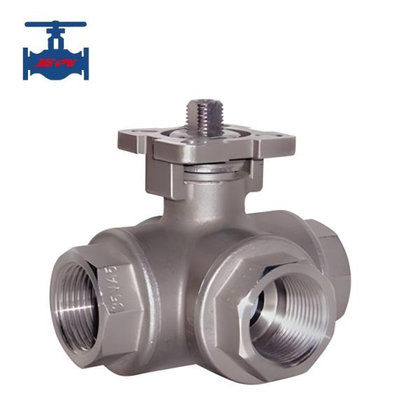 Buy cheap 1000PSI Stainless Steel 3 Way Ball Valve Female Threaded Ball Valve Mounting Pad from wholesalers