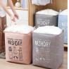 Buy cheap White Kids Baby Cotton Canvas Fabric Storage Bin Dirty Cloth Toys Collecting Basket Set Foldable Custom Laundry Bags from wholesalers