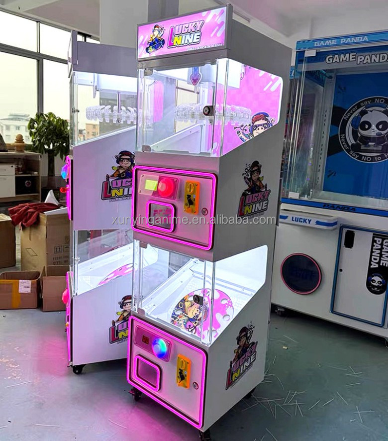 Mini Doll clamp Toy Claw Machine Tabletop Coin Operated Games US PLUG