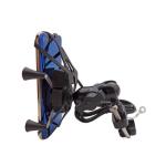 5V 2.5A Motorcycle Cell Phone Holder , Handlebar Dirt Bike Cell Phone Mount
