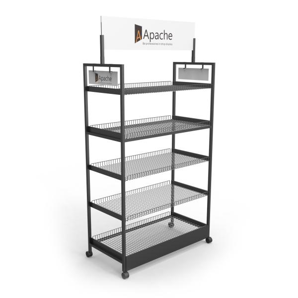 Buy cheap Q235 Retail Wire Display Racks Metal Free Standing Wire Display Racks With Wheels from wholesalers