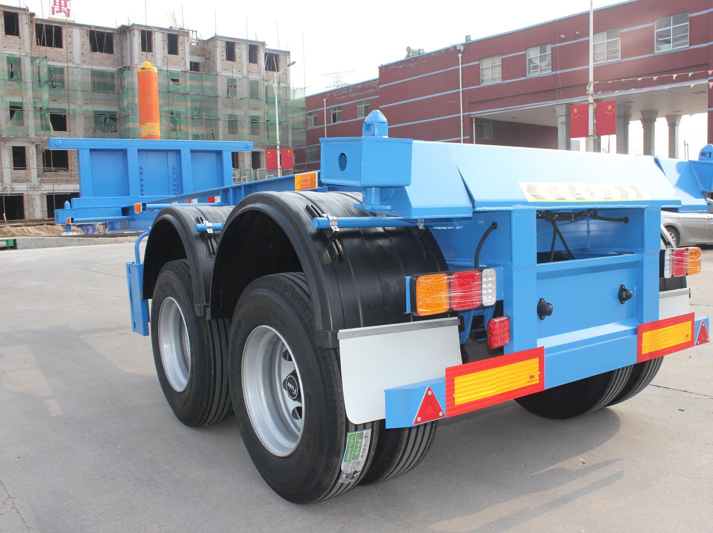 OE NO. Juyuan Trailer 3 Axles 40ft Tipping Chassis Container Tipper Trailer for Stone