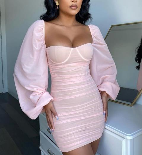 Buy cheap Low Quantity Clothing Manufacturer Womens Casual Dresses Long Sleeves Backless With Structure Dress from wholesalers