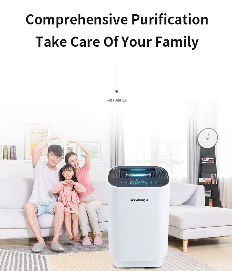 Homefish UV Air Purifier 180m3/H Ion Air Filter OEM ODM