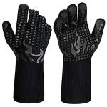 1800°F Extreme Heat Resistant Silicone Non-Slip Oven Gloves, Barbecue, Cooking,