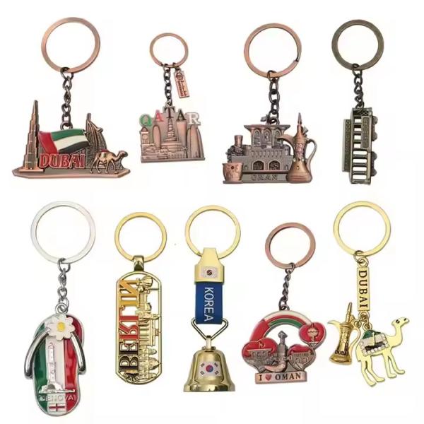 Buy cheap Wholesale Customization Metal 3d Alloy Souvenir France Italy Uk Dubai Egypt Leaning Tower of Pisa Tourism Keychain from wholesalers