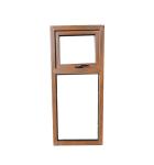 Wooden Color Tempered Glass Aluminum Awning Window Top Hung
