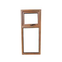 Buy cheap Wooden Color Tempered Glass Aluminum Awning Window Top Hung product