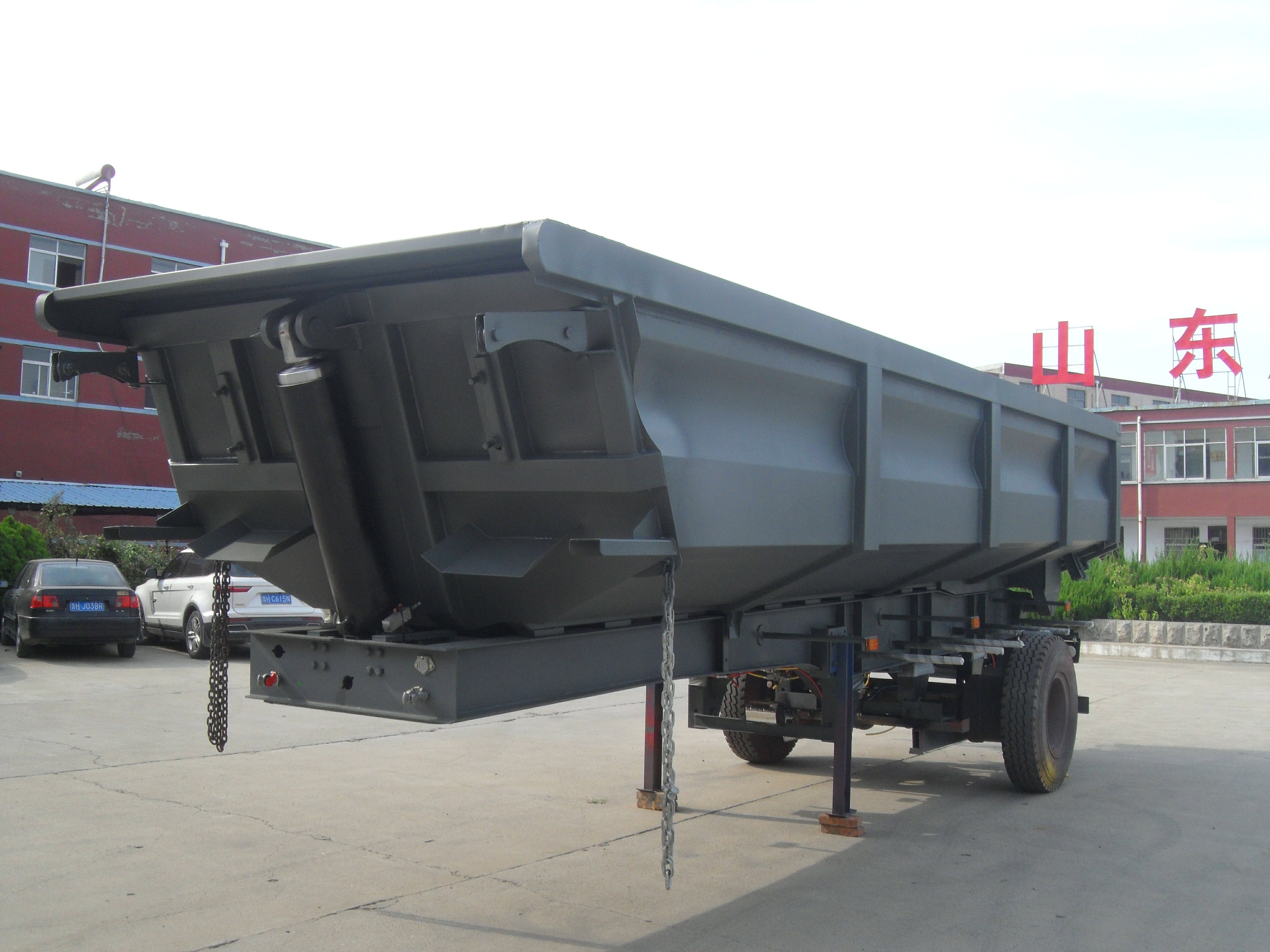 U Shape Rear Tipper Trailer to Kenya with 11.00r20/12r22.5 Tire Size and Fuwa Axle