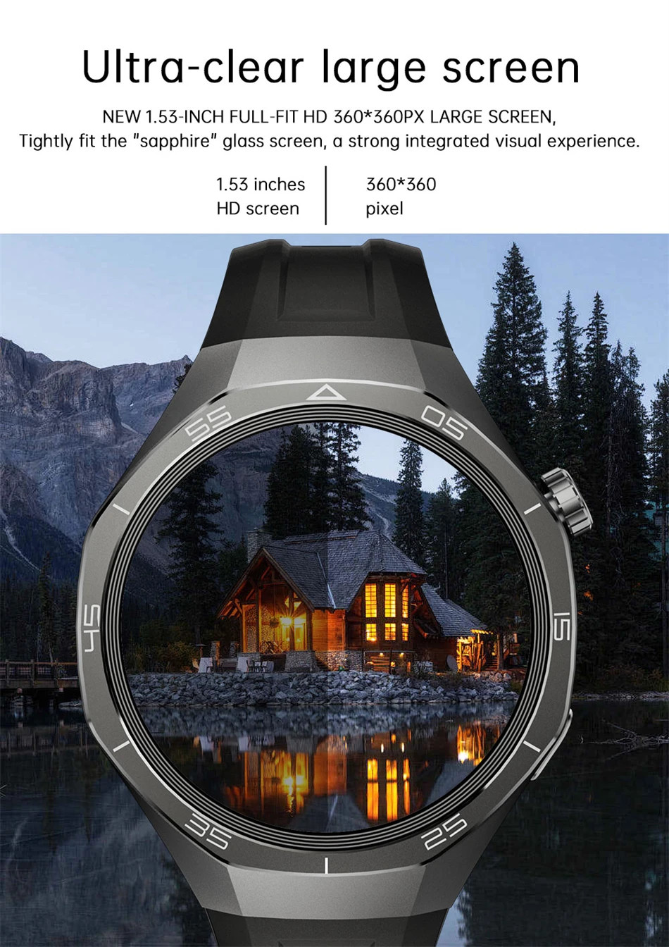 SK40 AMOLED HD Screen Smart Watch Men NFC GPS Tracking Heart Rate Compass Ul