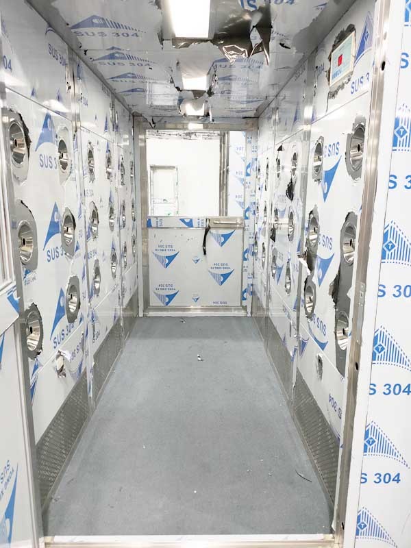 Swing Door 304 Stainless Steel Cleanroom Air Shower