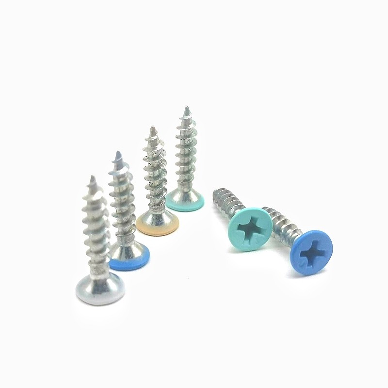 Customized Color Paint Self-Tapping Paint Furniture Screws Countersunk Cross Screws