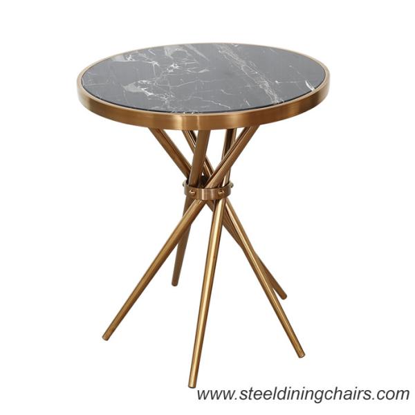 Buy cheap Contermporary 530mm 500mm Stainless Steel Coffee Table With Marble Top from wholesalers