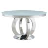 Buy cheap No Folded OEM SS Dining Tables Modern Mirror Round Glass Top from wholesalers