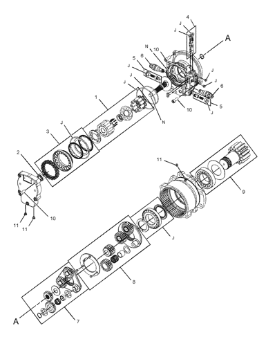 3973825 MOTOR GP-SWING Parts scheme