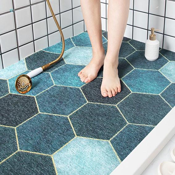 Buy cheap Waterproof Printed Coil Loop Bathroom Anti Slip Floor Mat 50CM*80CM For Tile Shower from wholesalers