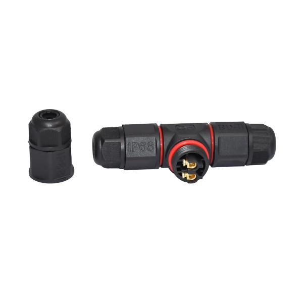Buy cheap IP67 LED Waterproof Connector 3 Ways 2 Pins Water Resistant Cable Connector from wholesalers