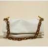 Buy cheap Zippered Small Underarm Bag 32cm 18cm White Leather Crossbody Bag from wholesalers