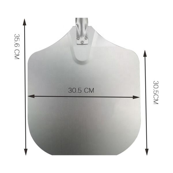 Buy cheap 12''*14''*31'' Rectangle Wood Handle Metal Pizza Peel 79cm Aluminum Pizza Shovel from wholesalers