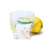 Clear Martell Whiskey Drinking Cup Tumbler Glasses Spiral Ripple