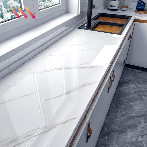 Buy cheap Modern Design Style Marble PVC Film Self Adhesive Wallpaper for Oil Proof Kitchen Counter Top Sticker from wholesalers