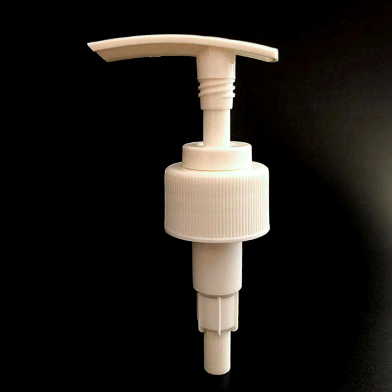 28/410 Plastic Ribbed Closure Lotion Pump in White