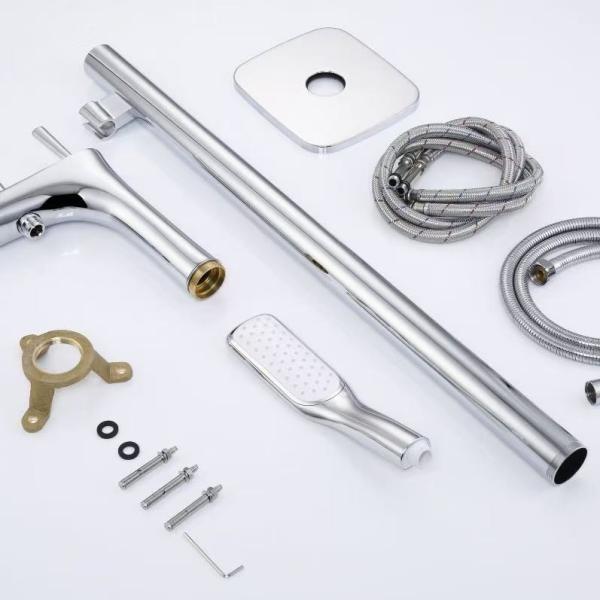 Buy cheap Modern Brass Chrome Bathtub Faucet Floor Mount Acrylic Clawfoot Tub from wholesalers