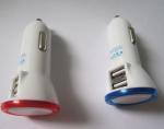 White In Car Lightning Charger , Twin USB Port Apple Certified Iphone Car