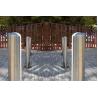 Buy cheap Geometric Design Steel Safety Bollards , Fixed Station Colorful Car Park Bollards from wholesalers