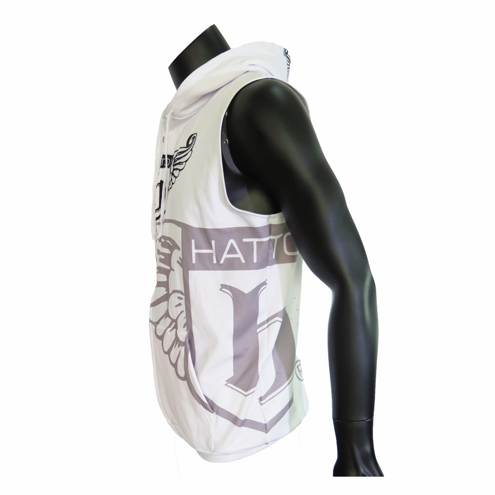 Custom Made Casual Sport Clothes Men Sublimation Sleeveless Hoodie Top