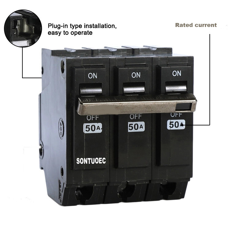 75A Plug In Residential MCB Circuit Breaker THQL Series
