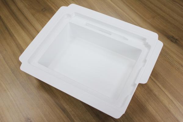 Buy cheap Rigid Negative Edge Molded Pulp Smooth Molded Fiber Sustainable Pulp Packaging Thermoformed from wholesalers