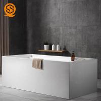 Buy cheap Seamless Joint Square Stone Bathtub Artificial GMC Waterproof 170x80cm product