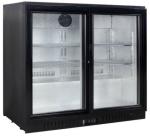 850mm Height 198L LED Lighting Sliding Doors Mini Display Fridge,Back Bar Cooler