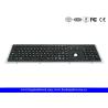 Buy cheap 103 Keys Kiosk Black Metal Keyboard With Trackball For Panel Mount from wholesalers