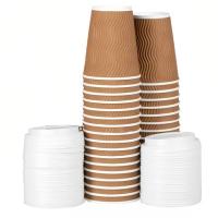 Buy cheap Biodegradable Kraft Paper Baking Cups 250ml PE Coated Ripple Paper Cup Kraft product