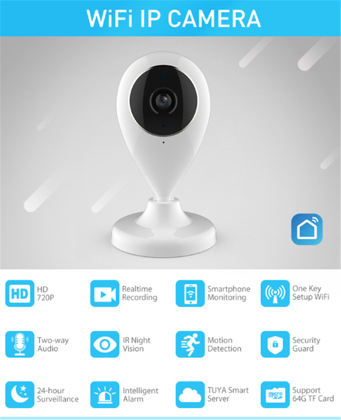 BabyCaring Monitoring Security Wi-Fi Camera(JY-F01-2MP)