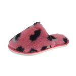 Slip On Construction Furry Female Slippers With EVA Sole