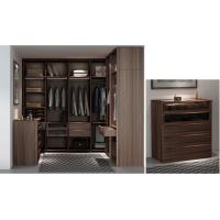 Buy cheap Custom Furniture Walnut wood Built Walk in Wardrobe Closet with Cloth display product