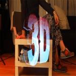 42cm X 42cm Black 3D Hologram Players 1.5kg Shopping Mall 3d Holo Display
