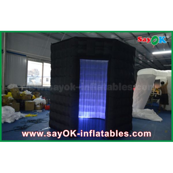 Inflatable Photo Studio Eight Angle Led Inflatable Photo Booth Tent Photobooth Props With Door Curtain
