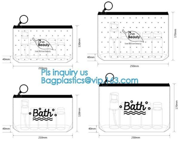 Buy cheap zipper slider swimwear packaging bags, pvc pouch glitter clear plastic vinly Zip lockkk bag, biodegradable pvc plastic slid from wholesalers