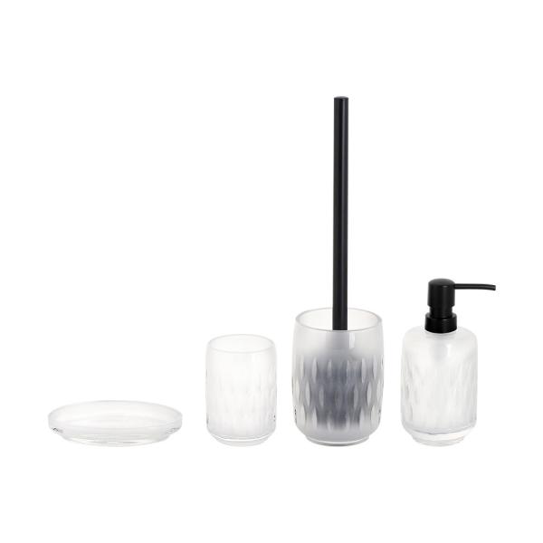 Buy cheap Luxurious Glass Bath Accessories Set With Sustainable Frosted White from wholesalers