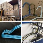 Powder Coated Laundry Wire Hanger 16 Inch / 40cm Hanger Size Stable Performance